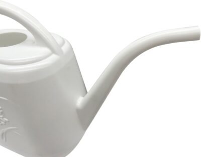 White Watering Can 1/2 Gallon - Small Metal Watering Pot for Indoor Outdoor Plants - Decorative Garden Watering Can - Image 3