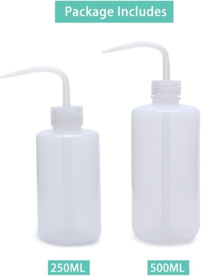 Mkono 2-Pack Watering Cans - Small & Medium Squeeze Bottles for Succulents & Flowers - 250ml & 500ml - White - Image 2