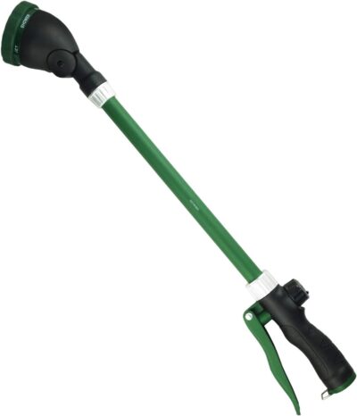 Heavy Duty Watering Wand 21" - 6 Spray Patterns, Pivoting Head - Garden & Hanging Plants