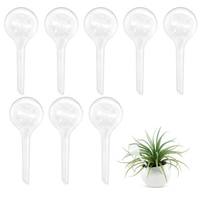 8-Pack Plant Watering Globes - Clear Plastic Self Watering Bulbs for Indoor & Outdoor Plants