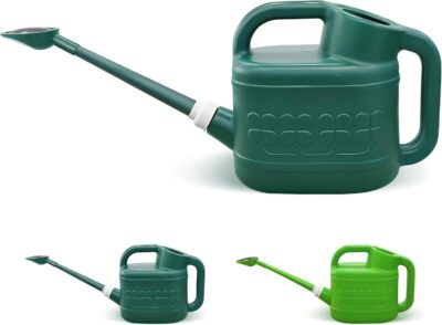 2 Gallon Watering Can - Long Spout & Stainless Steel Head - Outdoor Garden Plants & Flowers