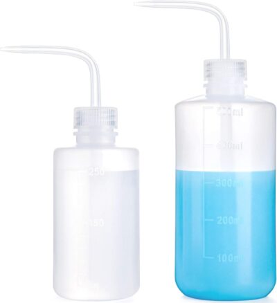 Mkono 2-Pack Watering Cans - Small & Medium Squeeze Bottles for Succulents & Flowers - 250ml & 500ml - White