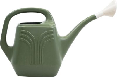 Bloem Living Green 2-Gallon Watering Can - Durable Resin, Dual Handles, Removable Nozzle - Indoor/Outdoor Gardening