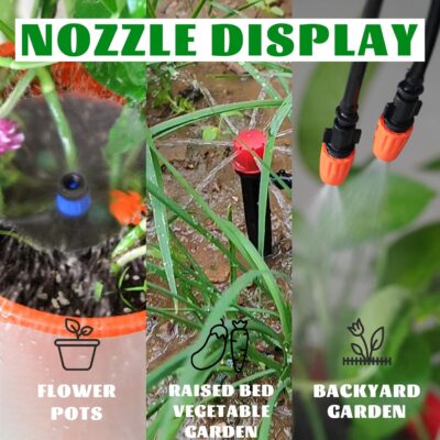 100FT Drip Irrigation Kit - Automatic Garden Watering System for Raised Beds, Greenhouse & Outdoor Plants - 1/2" & 1/4" Tubing - Image 2