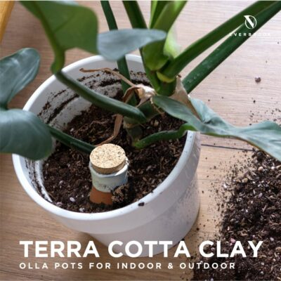 Plant Self Watering Globes Terracotta Spikes Olla Pots Kit - Slow Release Irrigation + Garden Shears - Image 2