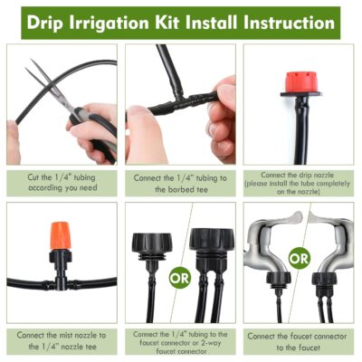 Drip Irrigation Kit - Garden Watering System 1/4" Tubing - Auto/DIY - Save Water - Image 3