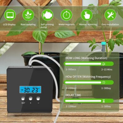 Automatic Plant Watering System - DIY Indoor Drip Irrigation Kit with Timer & Self-Priming Pump - Image 2