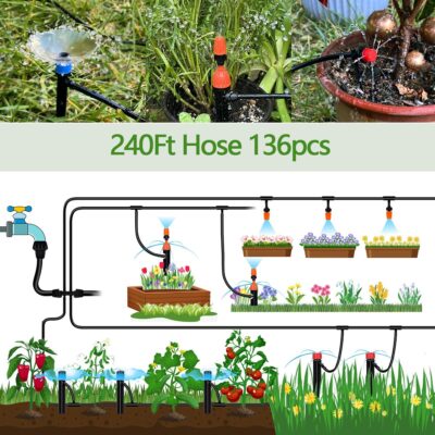 240FT Drip Irrigation Kit - Automatic Watering System for Garden, Lawn & Greenhouse - Image 2