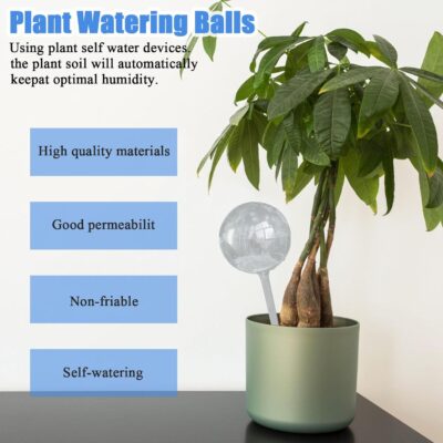 Large Plant Watering Globes 10-Pack - Self Watering Bulbs for Indoor & Outdoor Plants - Automatic Plant Waterer - White - Image 5