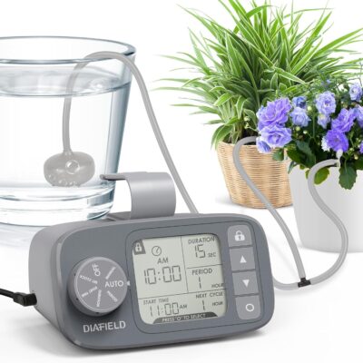 DIAFIELD Automatic Plant Watering System - 15 Potted Plants, 30-Day Timer - Indoor Drip Irrigation Kit