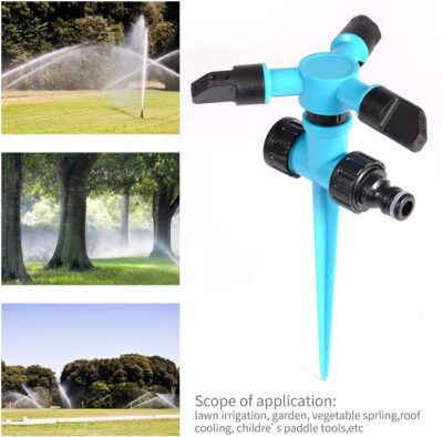 360? Rotating Lawn Sprinkler - Adjustable Garden Watering System - Large Area Coverage - Image 4