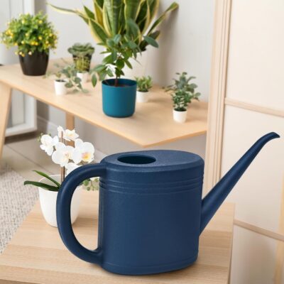 1/4 Gallon Watering Can - Deep Blue - Indoor Outdoor Plants Flowers - Small Garden Water Can - Image 5