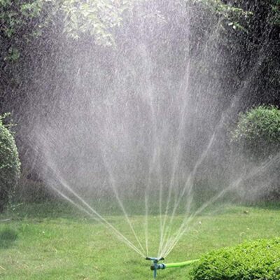 360? Rotating Lawn Sprinkler - Adjustable Garden Watering System - Large Area Coverage