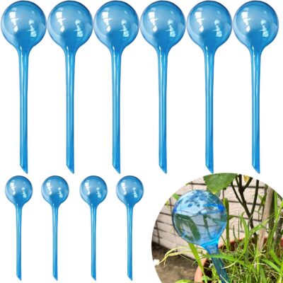 10-Pack Plant Watering Globes - Automatic Self Watering Bulbs for Indoor & Outdoor Plants - Vacation Plant Waterer