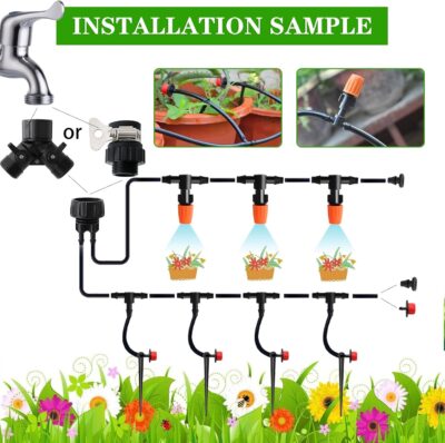 Drip Irrigation Kit - Garden Watering System 1/4" Tubing - Auto/DIY - Save Water - Image 3