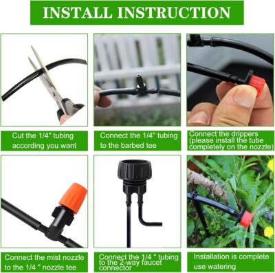 Drip Irrigation Kit - Garden Watering System 1/4" Tubing - Auto/DIY - Save Water - Image 4