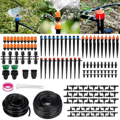 240FT Drip Irrigation Kit - Automatic Watering System for Garden, Lawn & Greenhouse