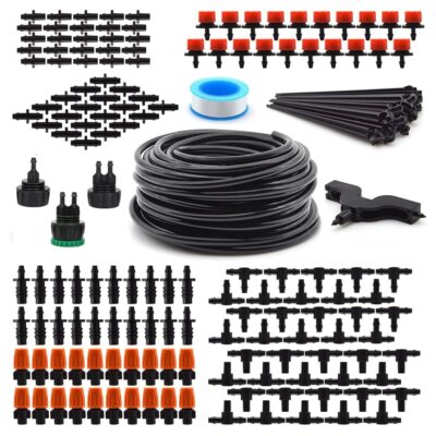 Drip Irrigation Kit - Garden Watering System 1/4" Tubing - Auto/DIY - Save Water