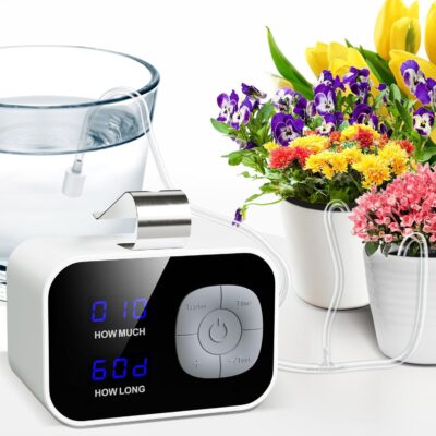 Automatic Plant Watering System - Kollea Self Watering Kit for Vacation, Indoor Plants, Drip Irrigation - 60 Day DIY Timer