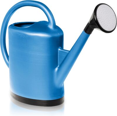 French Blue Watering Can 3 Gallon - Indoor Outdoor Plant Waterer with Rose Sprinkler