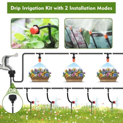 Drip Irrigation Kit - Garden Watering System 1/4" Tubing - Auto/DIY - Save Water - Image 2