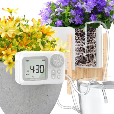 2025 Upgraded Automatic Drip Irrigation Kit - Indoor Plant Watering System with Digital Timer - Supports 15 Plants