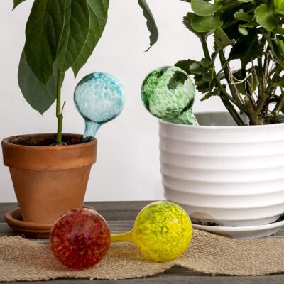 Besti Self Watering Globes for Plants (6-Pack) - Large 12" Multicolored Glass - Indoor/Outdoor Automatic Plant Waterer - Image 3