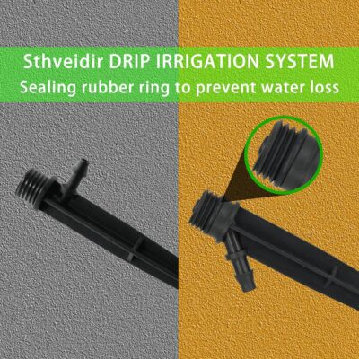 100FT Drip Irrigation Kit - Automatic Garden Watering System for Raised Beds, Greenhouse & Outdoor Plants - 1/2" & 1/4" Tubing - Image 3