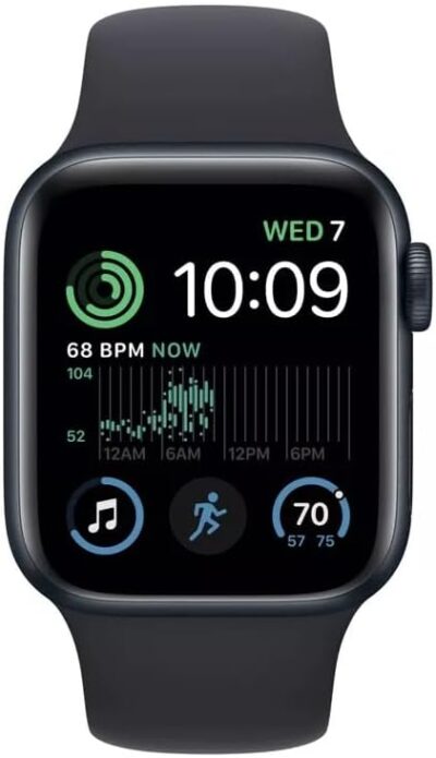 Apple Watch Series 7 (GPS, 45mm) Midnight Aluminum Case with Midnight Sport Band (Renewed) - Image 2