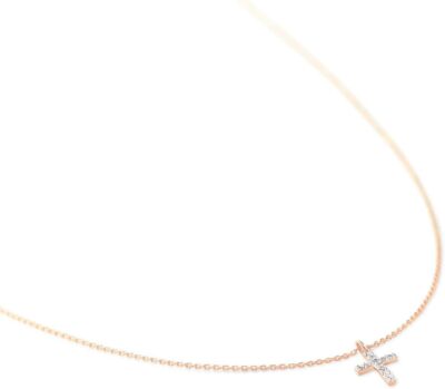 Kendra Scott 14k Rose Gold Diamond Cross Necklace | Fine Jewelry for Women - Image 3