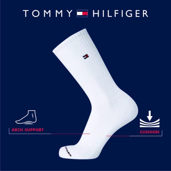 Tommy Hilfiger Men's Crew Socks - 6 Pack Performance Comfort Cushioned Athletic Socks - Breathable Crew Socks for Men (7-12) - Image 3