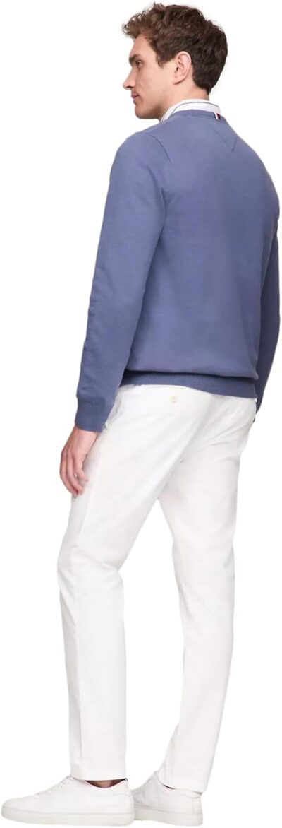 Tommy Hilfiger Men's Signature Solid Crewneck Pullover Sweater 2024 Collection - Image 4