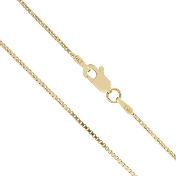 Honolulu Jewelry Company 14K Real Solid Yellow Gold 0.5mm or 1mm Box Chain Necklace, 16"-24"