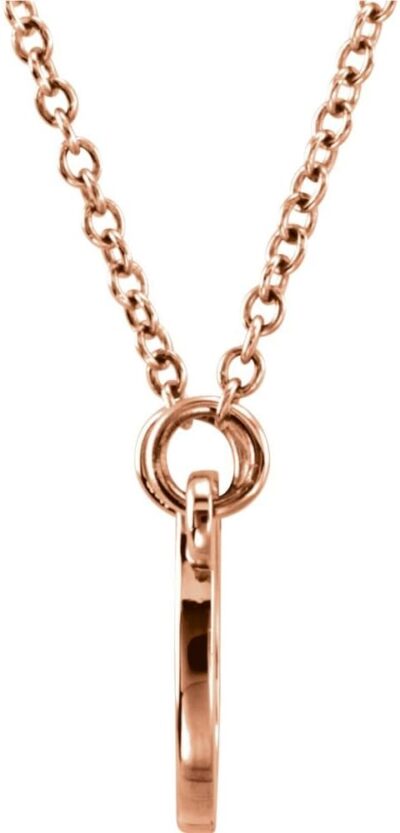 Bonyak Jewelry 14k Rose Gold Tiny Posh Horseshoe 16-18" Necklace - Image 2