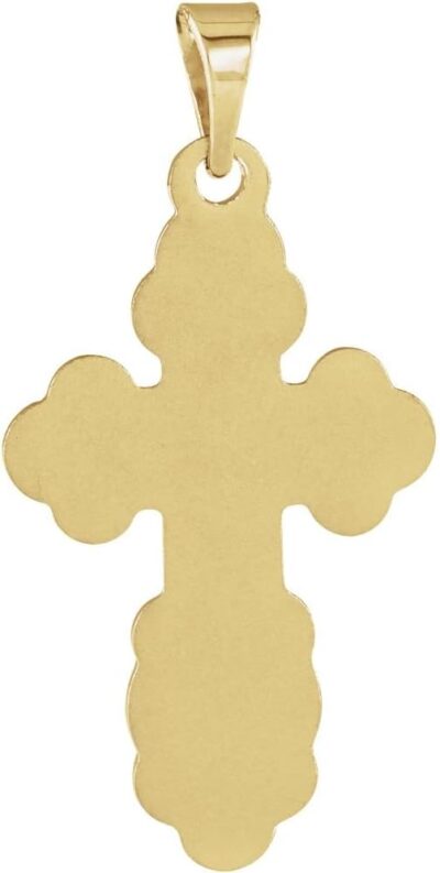 Bonyak Jewelry 14k Yellow Gold Orthodox Cross Pendant - Image 3