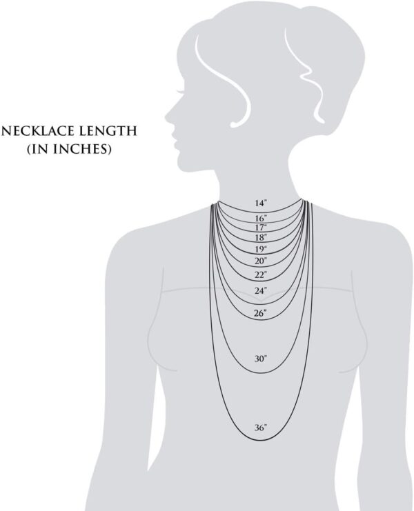 Honolulu Jewelry 14K Real Solid White Gold 0.5mm or 1mm Box Chain Necklace, 16" - 24" - Image 4