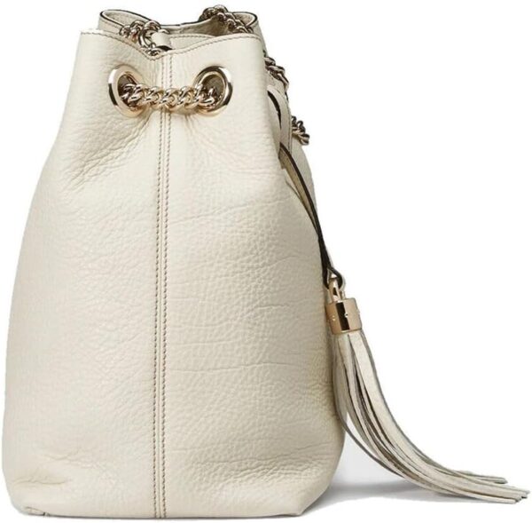 Gucci Womens Soho Leather Chain Straps Shoulder Handbag White Large - Image 3