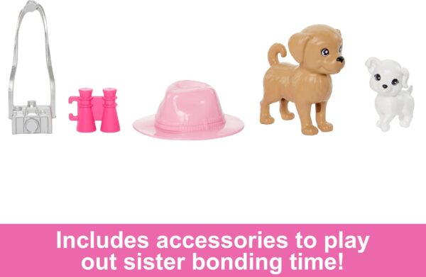 Barbie & Stacie Doll Set with 2 Pet Dogs & Accessories, Dolls with Blonde Hair & Blue Eyes, Summer Clothes - Image 3