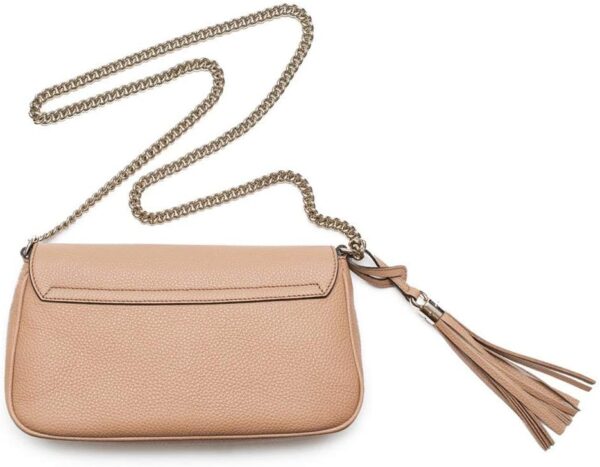 Gucci Soho Camelia Rose Beige Light Tan Leather shoulder bag New - Image 4