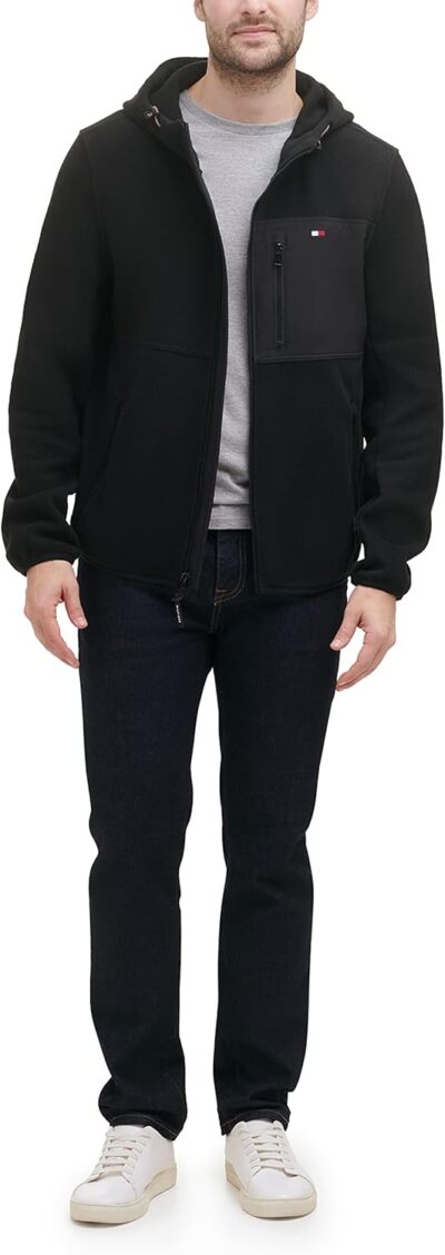 Tommy Hilfiger Men's Hooded Performance Fleece Jacket - Image 4