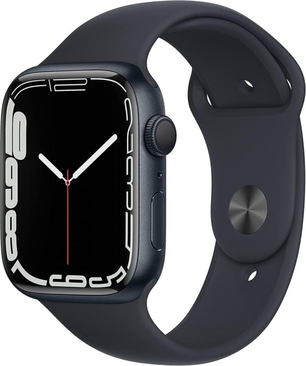 Apple Watch Series 7 (GPS, 45MM) - Midnight Aluminum Case with Midnight Sport Band (Renewed Premium)