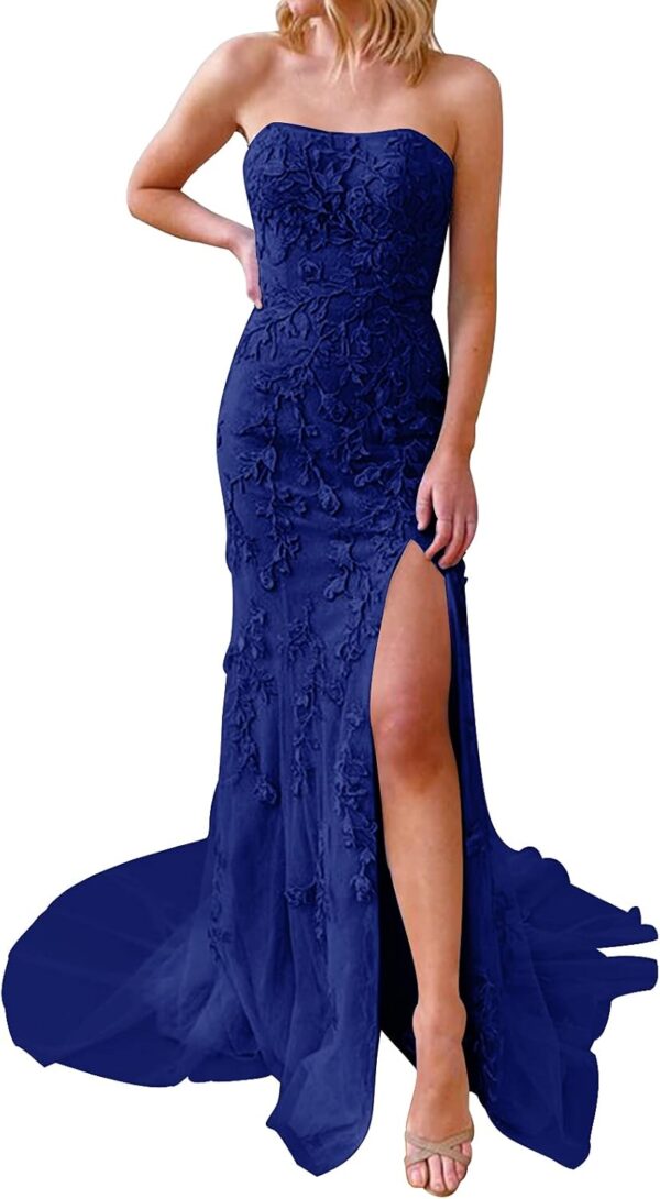 JAEDEN Prom Dress Lace Mermaid - Formal Evening Gowns with Split Prom Dresses