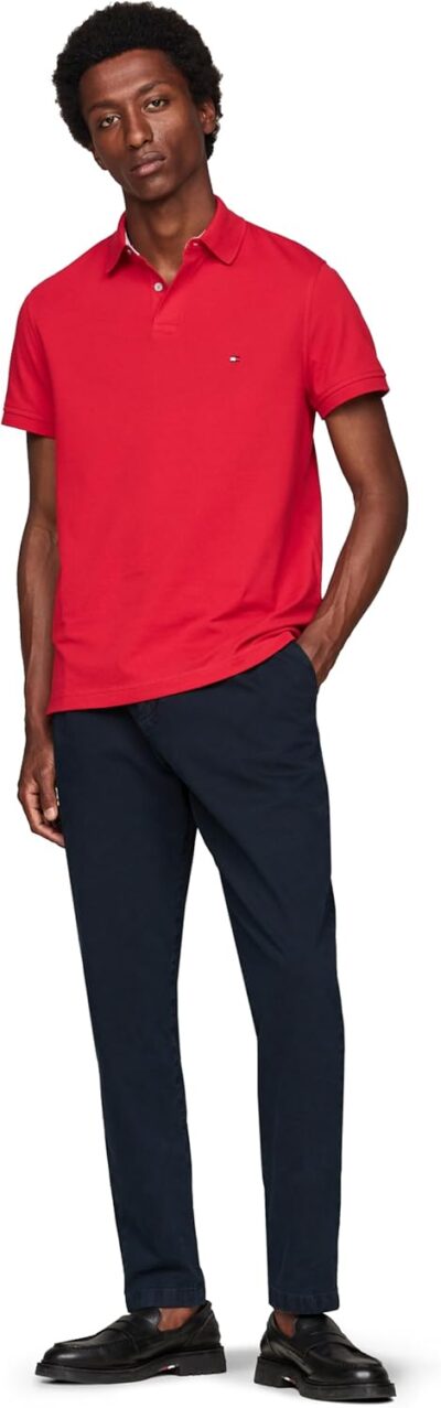 Tommy Hilfiger Men's Short Sleeve Polo Shirts in Slim Fit with Stretch and Organic Pique Cotton - Image 4