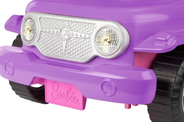 Barbie Toy Car, Doll-Sized SUV, Purple Off-Road Vehicle with 2 Pink Seats & Treaded, Rolling Wheels - Image 3