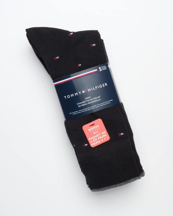 Tommy Hilfiger Men's Dress Socks - 5 Pack Lightweight Patterned Comfort Crew Socks for Men - Mens Long Work Socks (Size 7-12) - Image 2