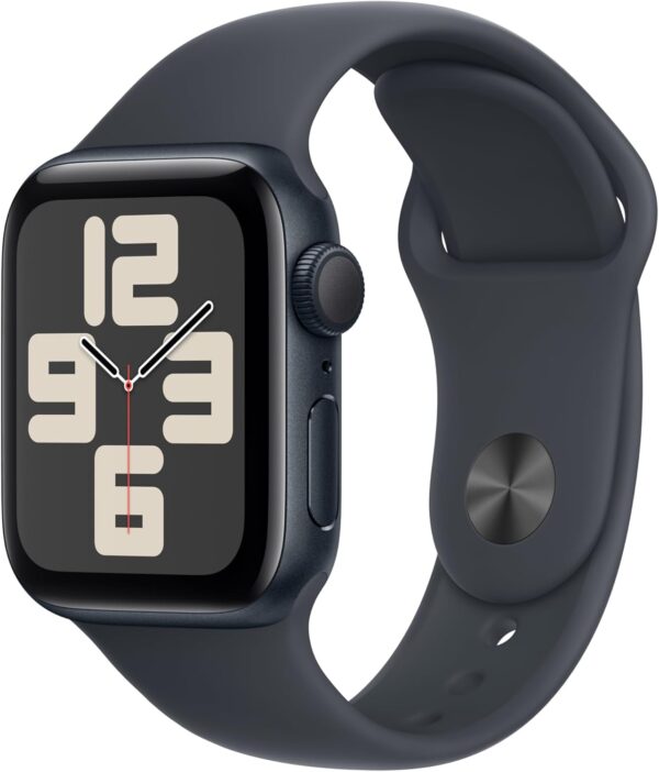 Apple Watch SE (2nd Gen) [GPS 40mm] Smartwatch with Midnight Aluminium Case with Midnight Sport Band S/M. Fitness and Sleep Trackers, Crash Detection, Heart Rate Monitor, Retina Display