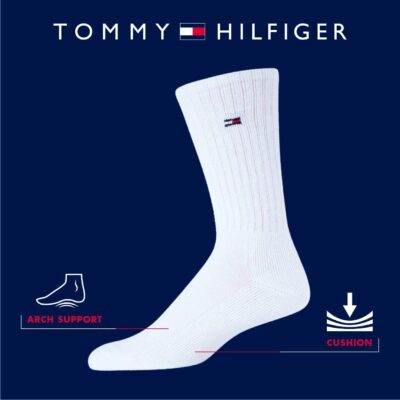 Tommy Hilfiger Men's Crew Socks - 12 Pack Performance Cushion Comfort Crew Socks - Breathable Athletic Socks for Men - Image 2