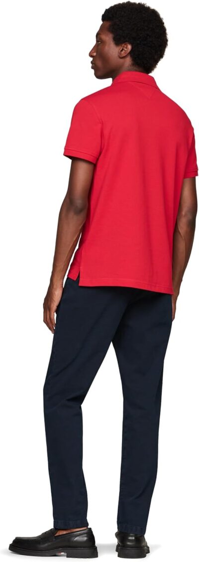 Tommy Hilfiger Men's Short Sleeve Polo Shirts in Slim Fit with Stretch and Organic Pique Cotton - Image 3