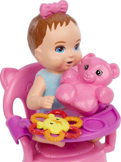 Barbie Skipper Babysitters Inc Baby Small Doll & Accessories, First Tooth Playset with Appearing & Disappearing Tooth - Image 5