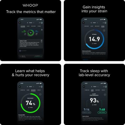 WHOOP 4.0 with 12 Month Subscription – Wearable Health, Fitness & Activity Tracker – Continuous Monitoring, Performance Optimization, Heart Rate Tracking – Improve Sleep, Strain, Recovery, Wellness - Image 2